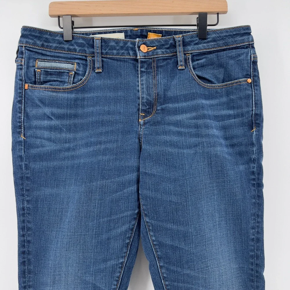 Anthropologie Pilcro Women 32 Stet Mid-Rise Skinny Ankle Jeans Medium Wash Denim
